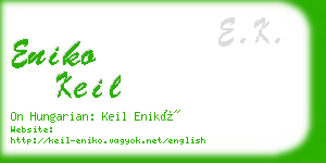 eniko keil business card